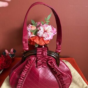 Elegant Burgundy Handbag